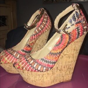 Peep toe wedge Bakers heels